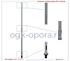 Опора СФ-400-10-02 (с лючком) гор. оцинк. (219/168-420/360х16-8х24(М20)) фото в интернет-магазине ОГК Опора